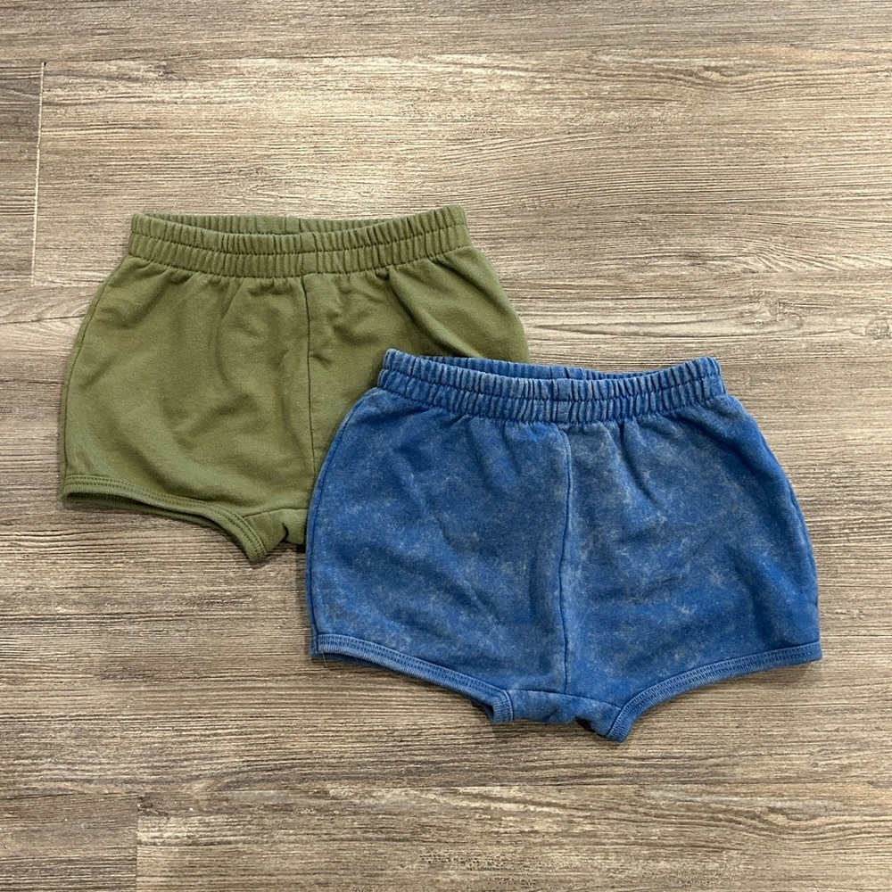 Stylish Olive and Blue Shorts